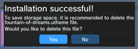 Delete Utheme File